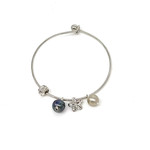 Beachcomber Bangle Bracelet Flower Charm Medium