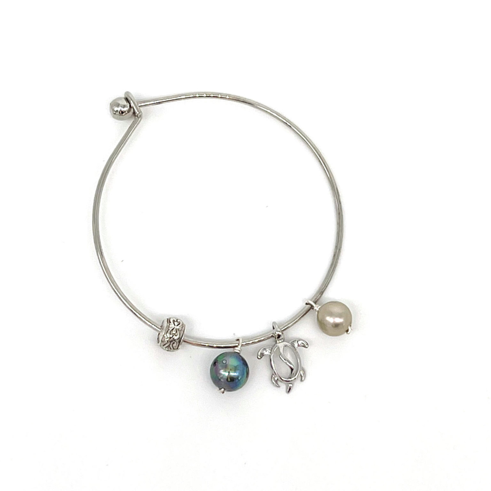 Beachcomber Bangle Bracelet Turtle Charm Small