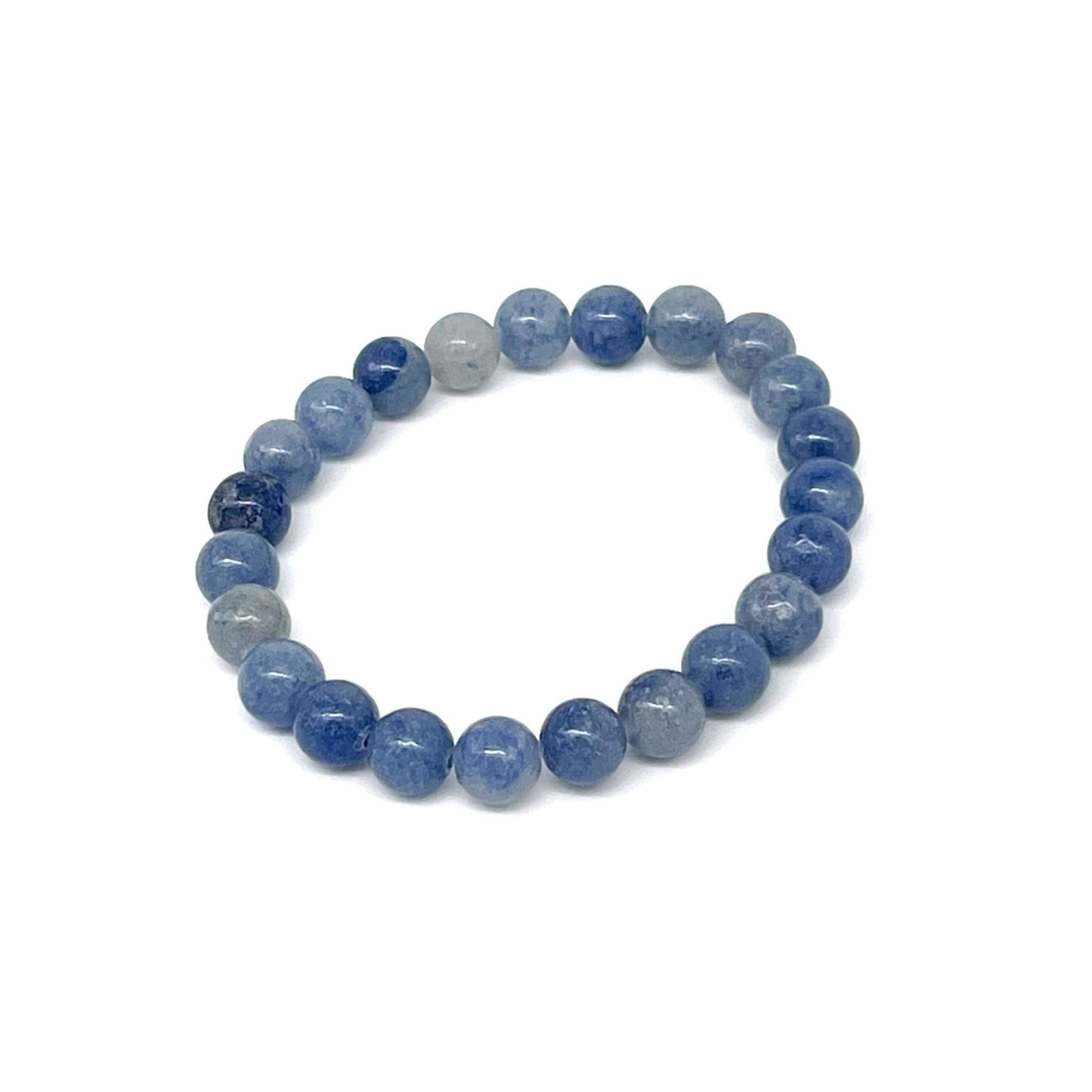Blue Aventurine Gemstone Stretch Bracelet 8mm