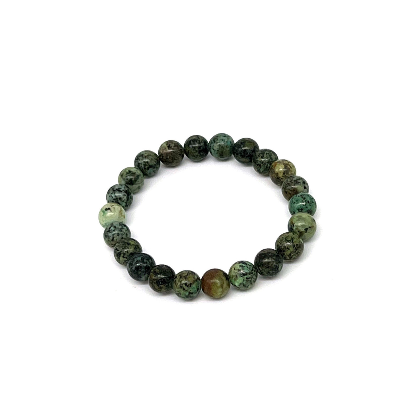 African Turquoise Gemstone Stretch Bracelet 8mm