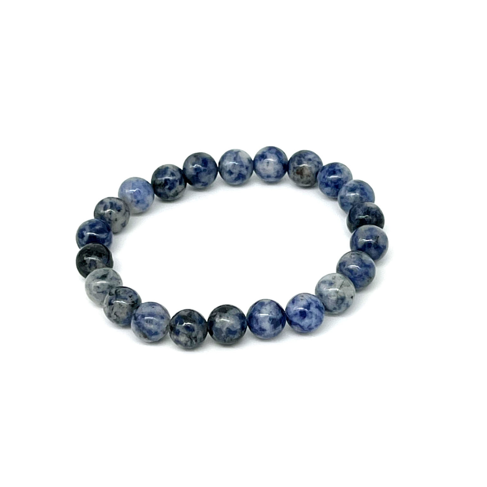 Blue Spot Jasper Gemstone Stretch Bracelet 8mm