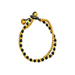 Brass and Glass Bead Bracelet TOL 23 Black