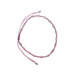 Petite Pearl Adjustable String Bracelet Lavender