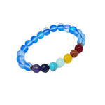 Moonlight Crystal Chakra Stretch Bracelet Blue