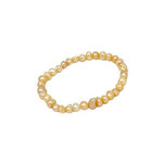 Keiki Rice Pearl Stretch Bracelet Peach