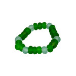 BGL3 Beach Glass Bracelet Green