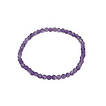 Amethyst Gemstone Stretch Bracelet 4mm