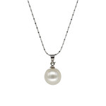 10.5-11.5mm Cultured Pearl White on Sterling Silver Chain