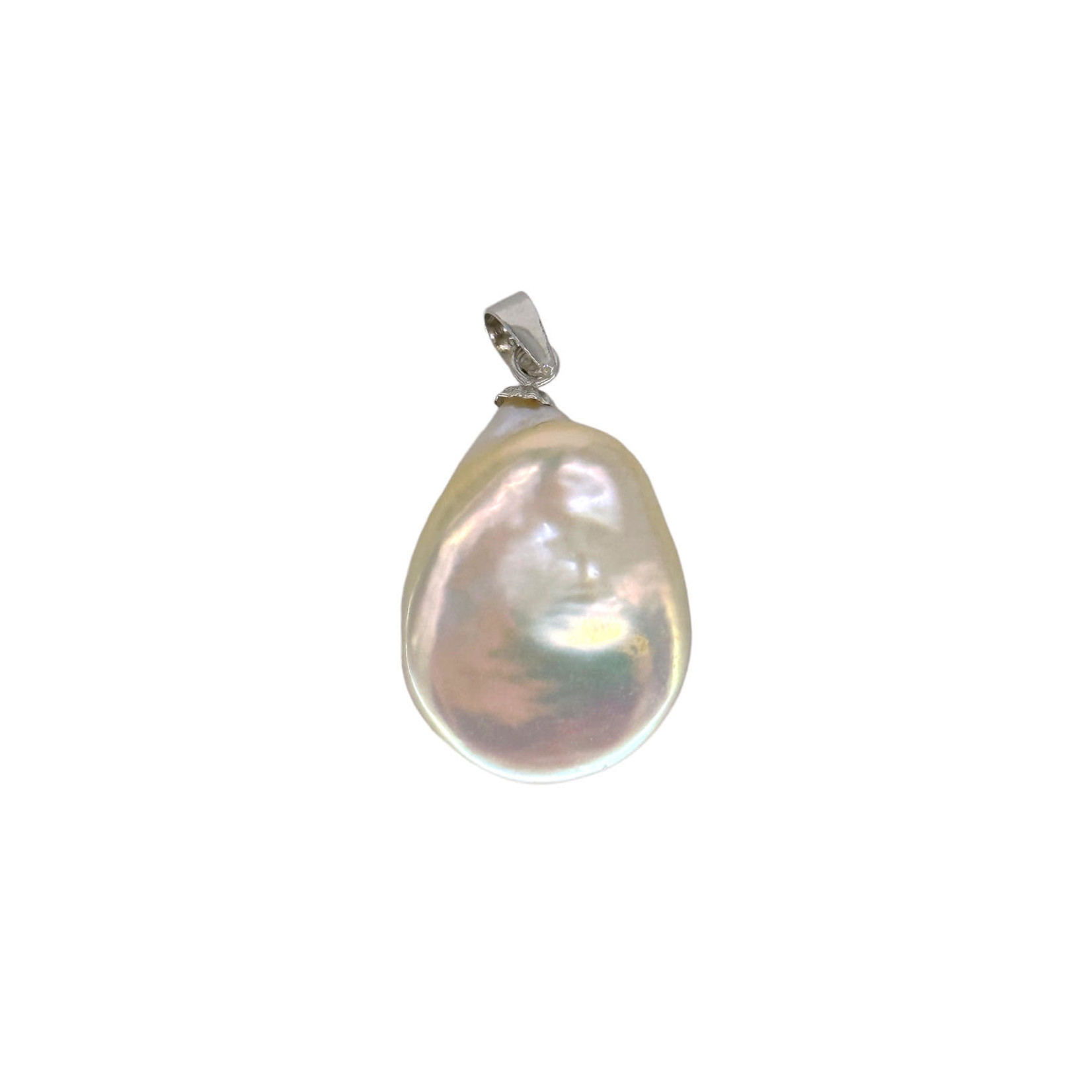 15mm x 25mm Peach Baroque Pearl Pendant