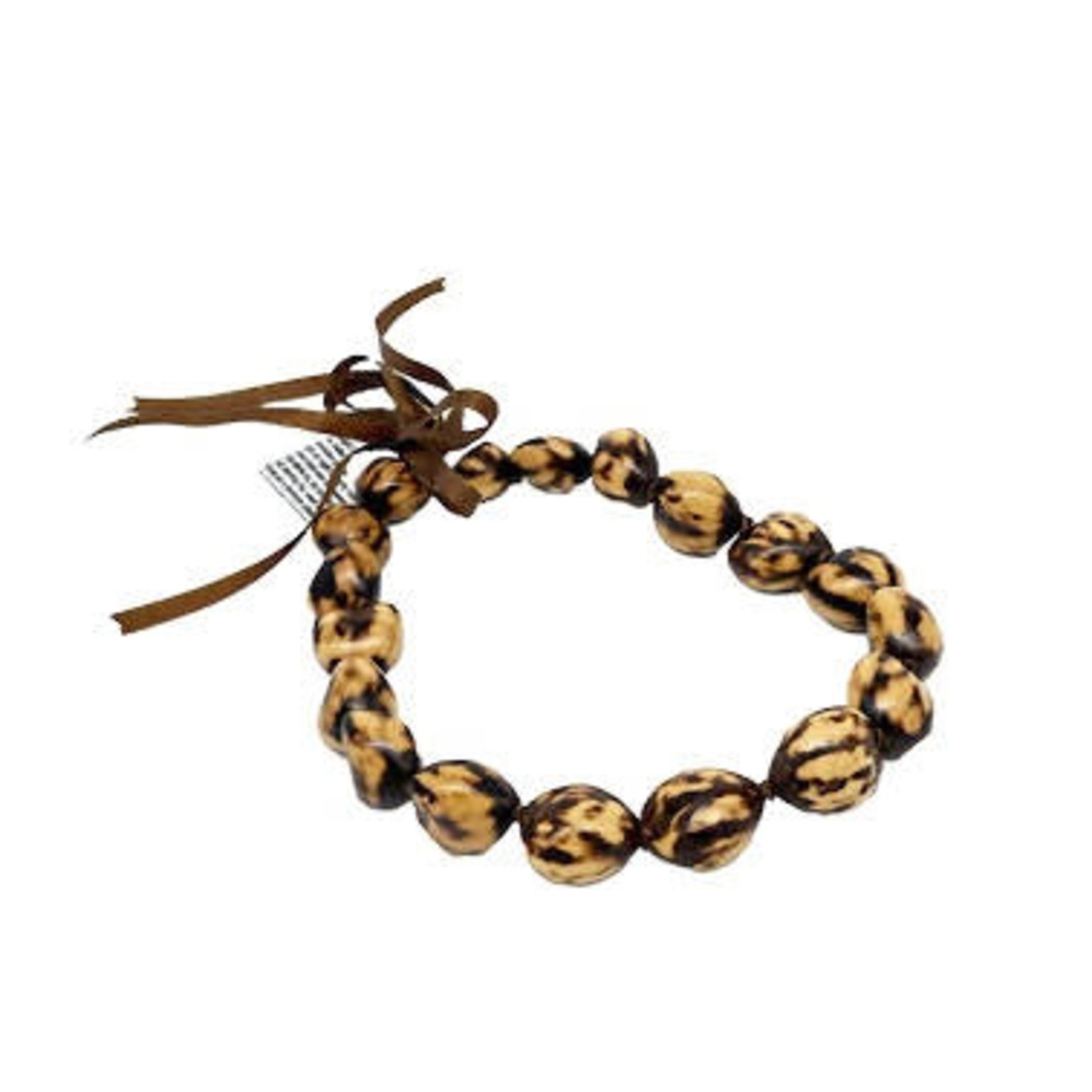 Kukui Nut Choker Lei Brown