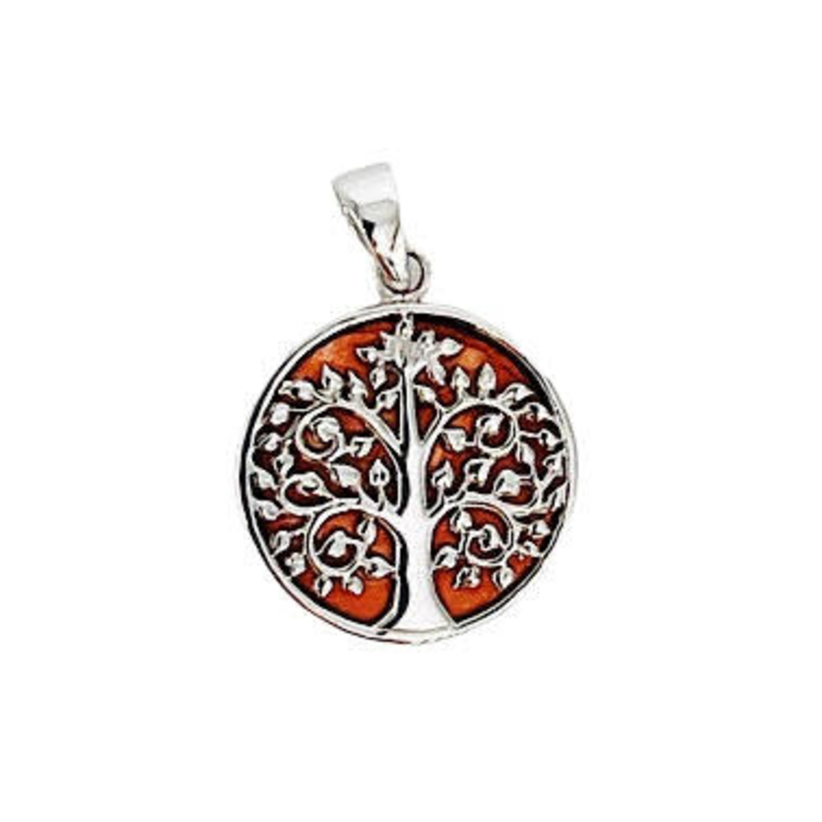 Sterling Silver and Clay Essential Oil Pendant Clay Tree