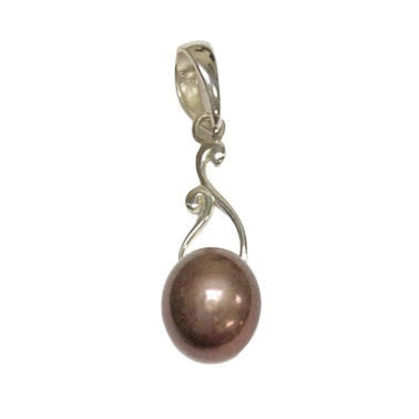 P58 Sterling Silver Bronze Fresh Water Pearl Pendant
