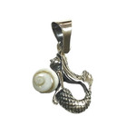 P173 Sterling Silver Eye of Shiva Mermaid Pendant