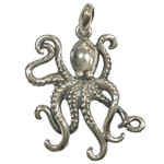 P151 Sterling Silver Octopus Pendant