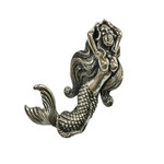 P149 Sterling Silver Extra Large Mermaid Pendant