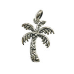 P153 Sterling Silver Palm Tree Pendant