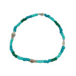 Beaded Stretch Anklet, Pack of 5 Blue/Fish