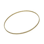 7.5" 1.3mm  Gold Fill Hammered Wire Stacking Bangle Bracelet