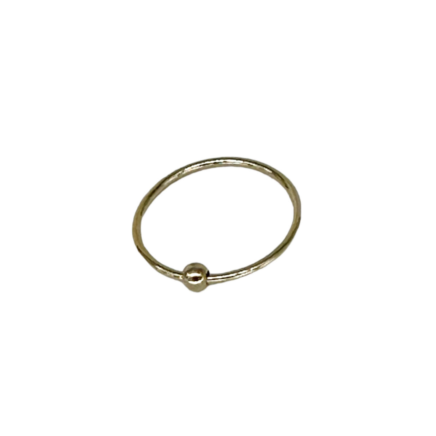 1mm Gold Fill Spinner Ring with 3mm Bead