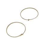 Gold Fill 0.70 x 30mm Flattened Wire Hoop Earrrings