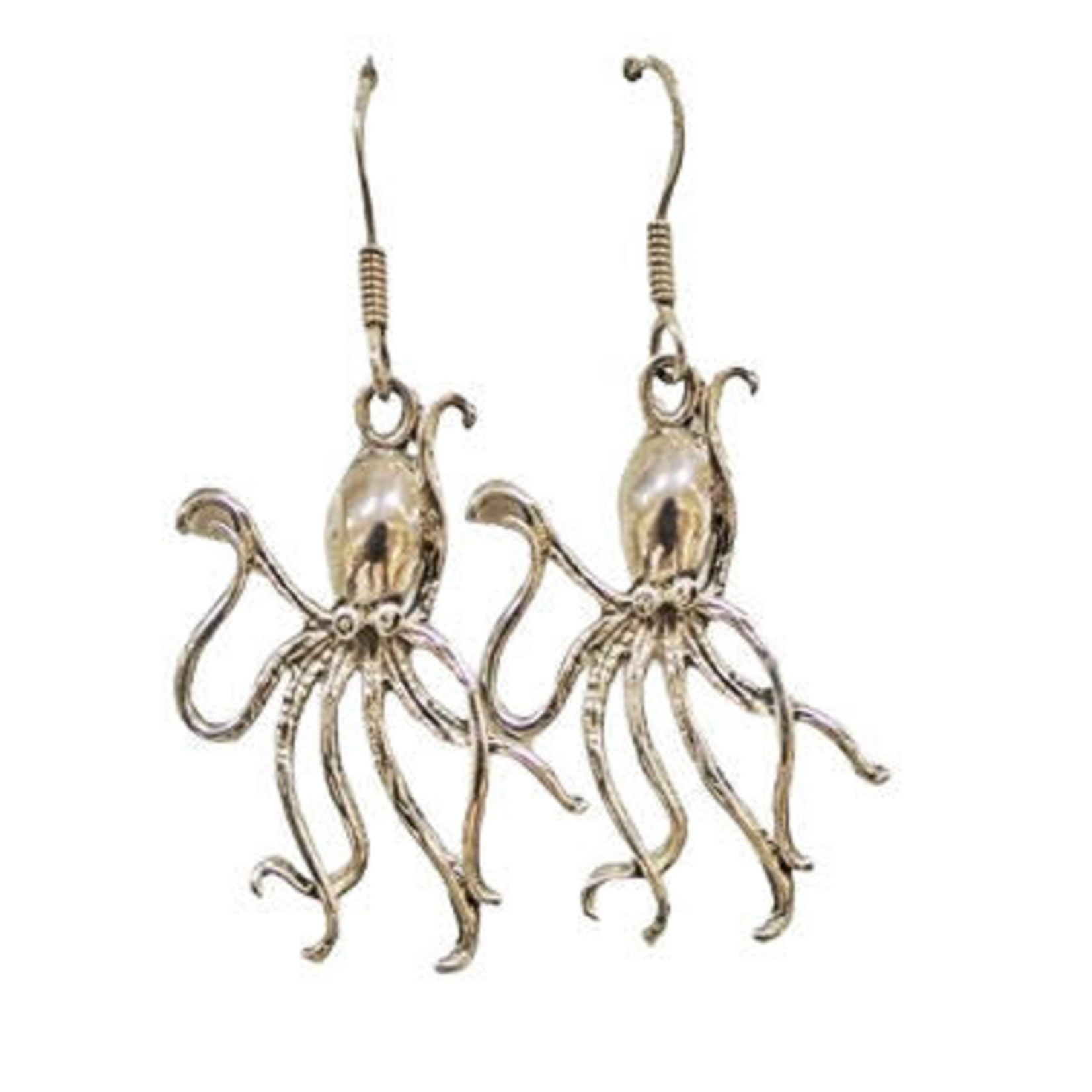 SE02 Sterling Silver Octopus Earrings