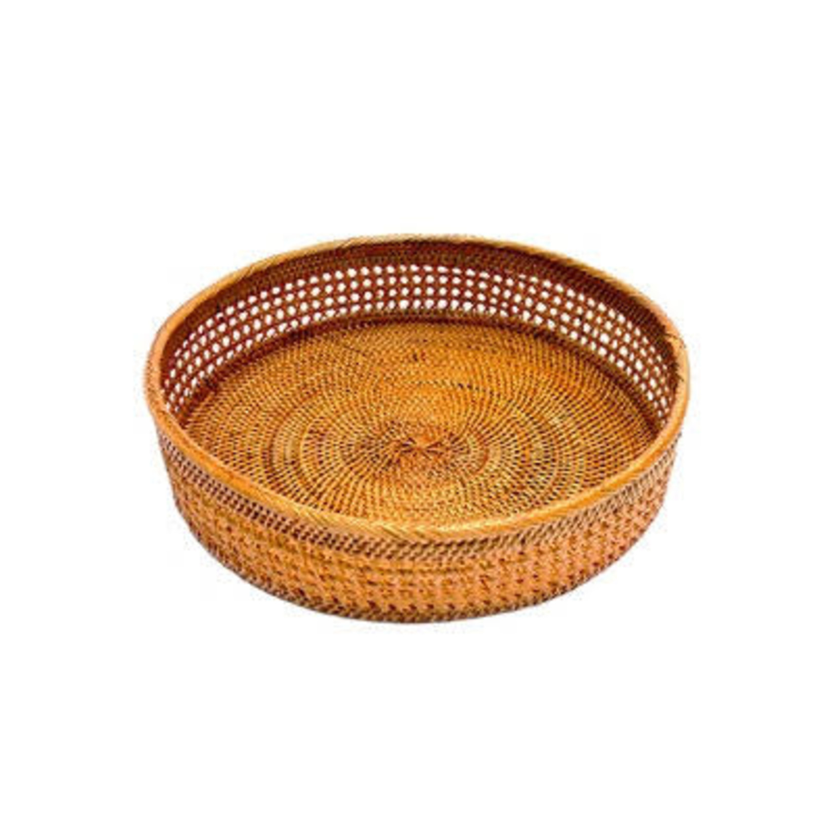 Hand Woven Ata Basket #20 Round Open Weave Sides