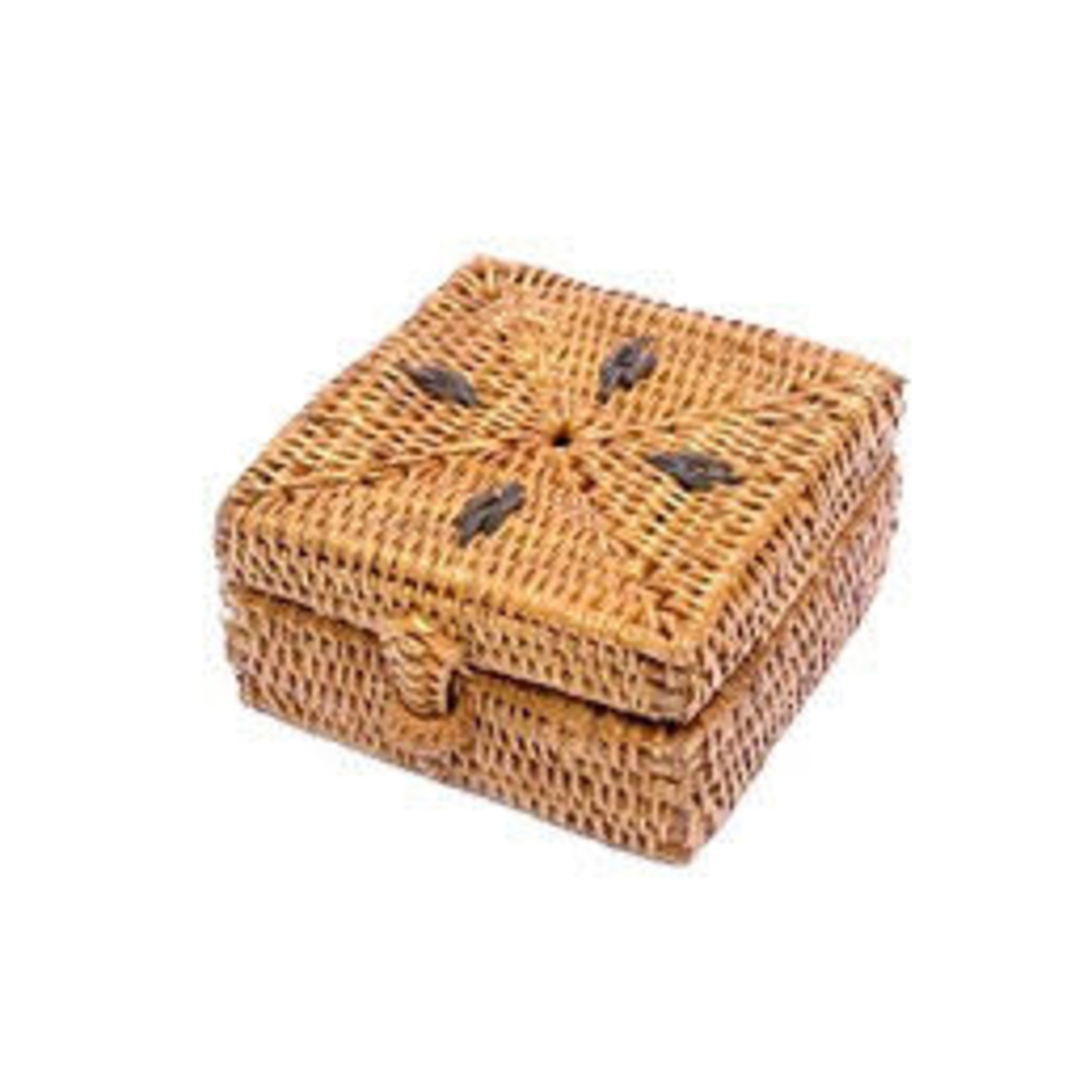 Hand Woven Ata Basket #48 Ring Box with Lid Medium