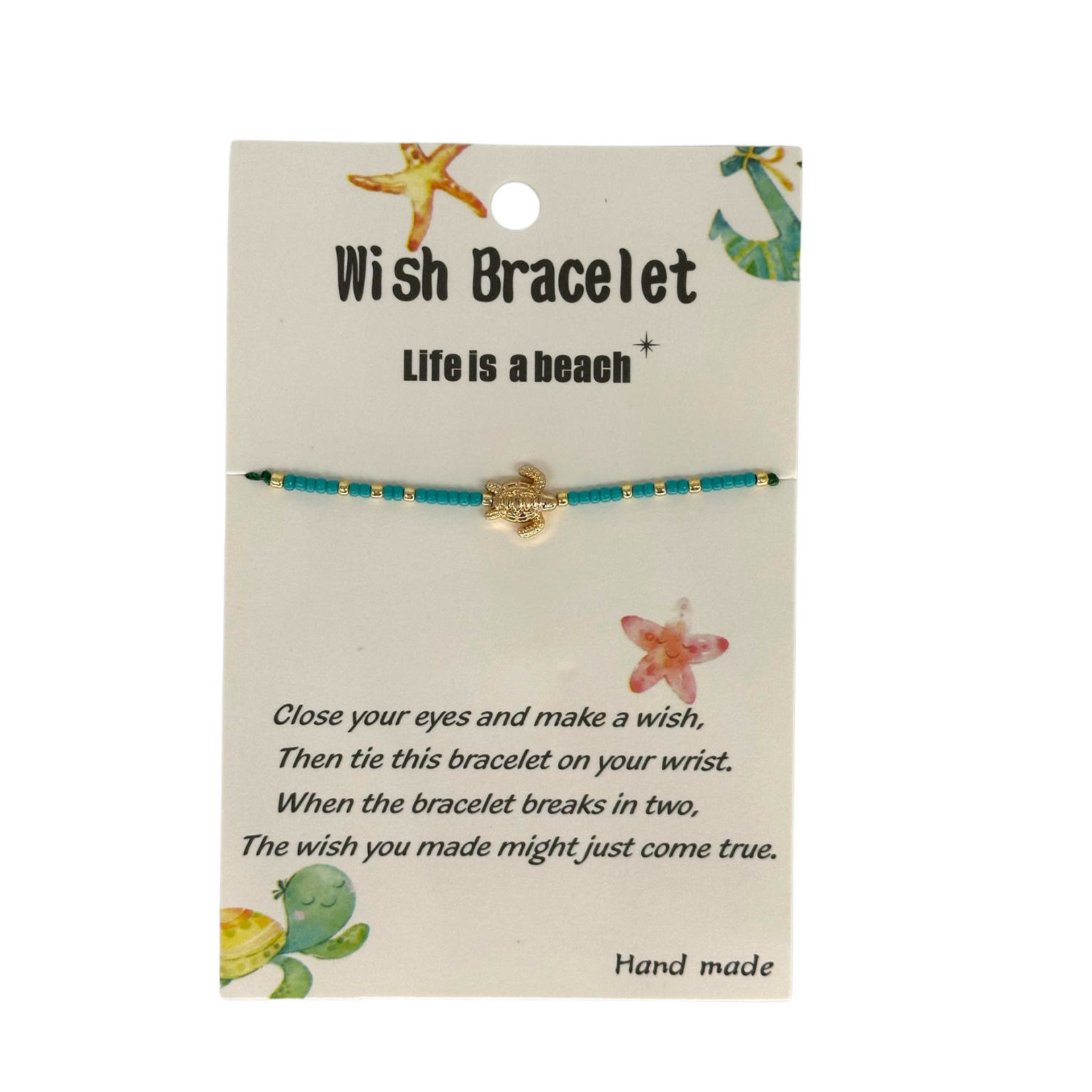 Wish Bracelets, Pack of 12 Turtle