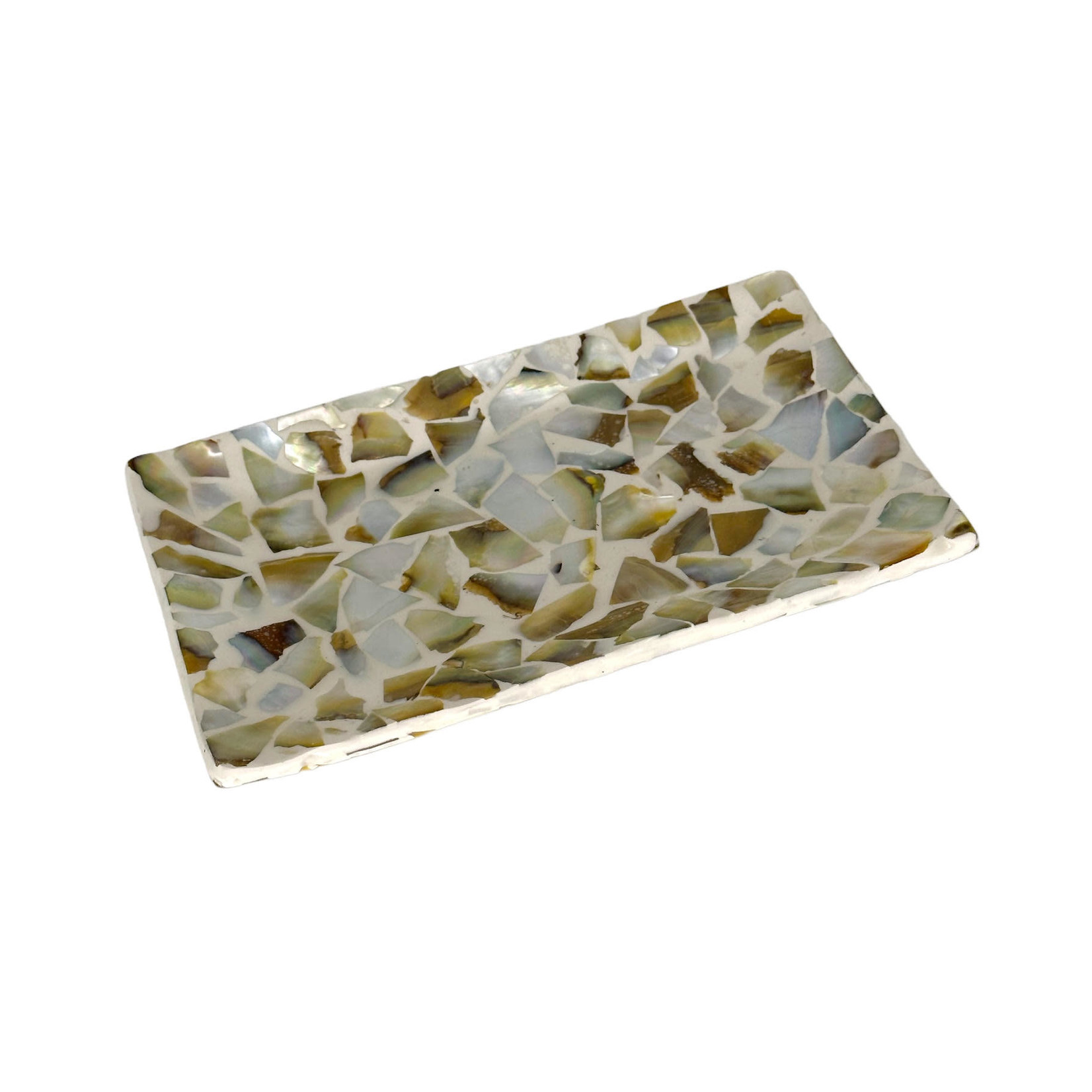 Handmade Mother of Pearl Mosaic Chip Tray 12cm x 20cm