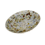 Handmade Mother of Pearl Mosaic Chip Oval Bowl 30cm