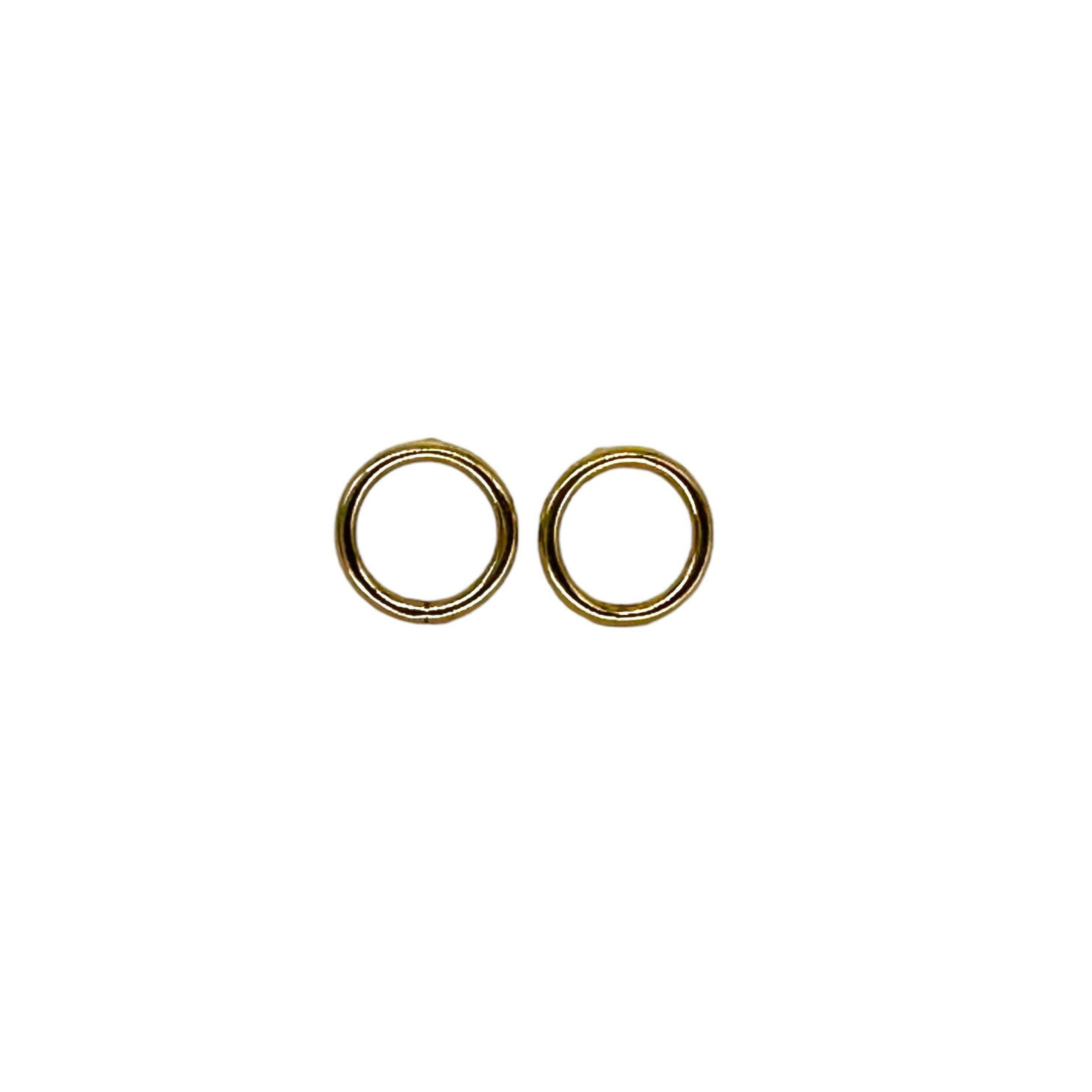 Gold Plated Circle Stud Earrings