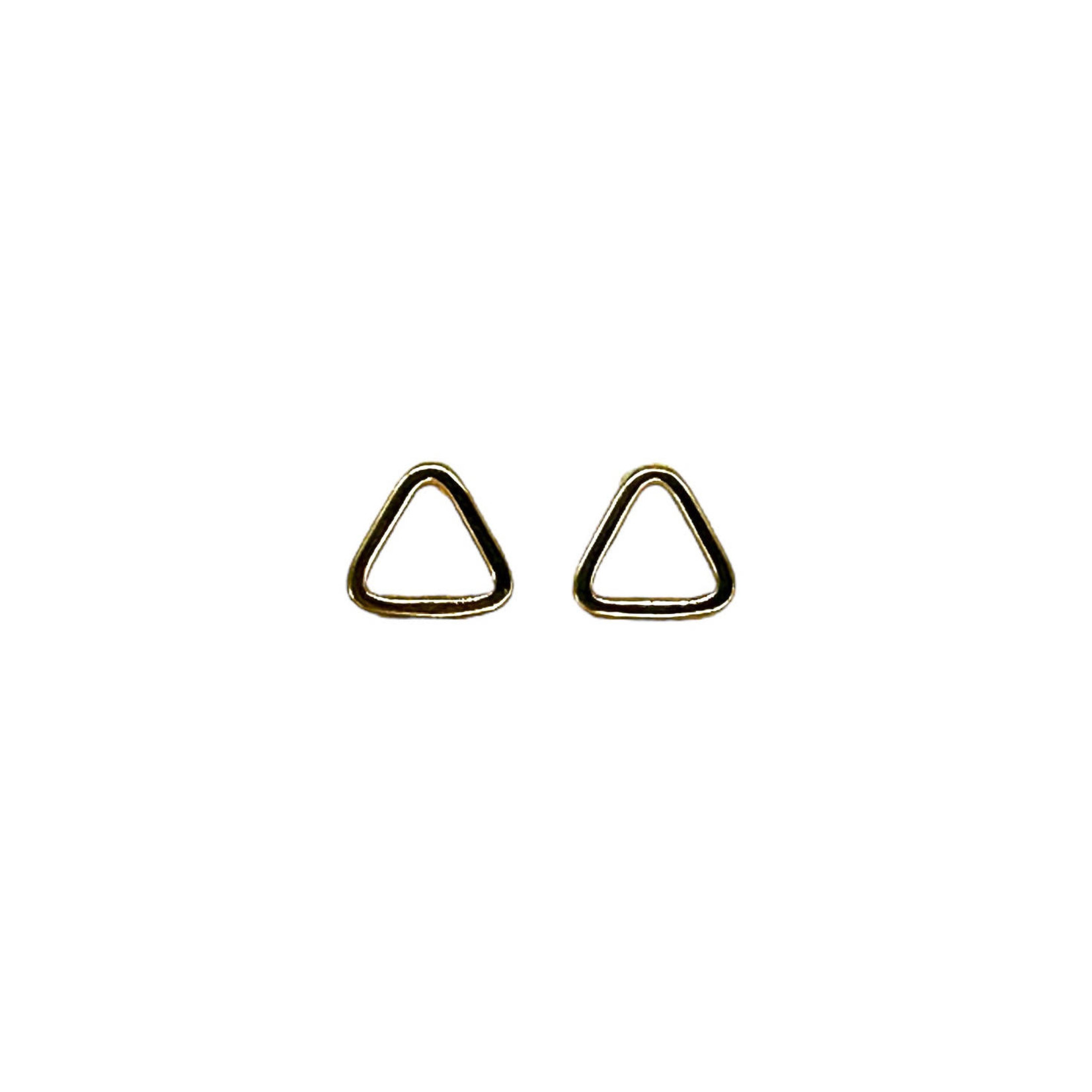 Gold Plated Triangle Stud Earrings