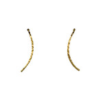 Gold Plated Hammered Wire Earrings