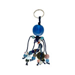 Handmade Beach Glass Keychain Blue