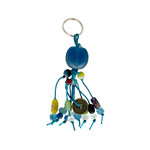 Handmade Beach Glass Keychain Turquoise