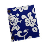 Hand Made Retro Hawaiian Fabric Wrapped Album Medium Blue