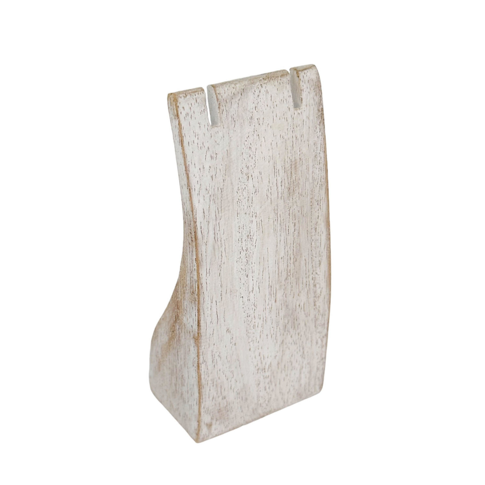 Necklace Display Small White  Wash 10cm