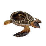 Handmade Small Turtle Coconut Shell Bowl Zebra
