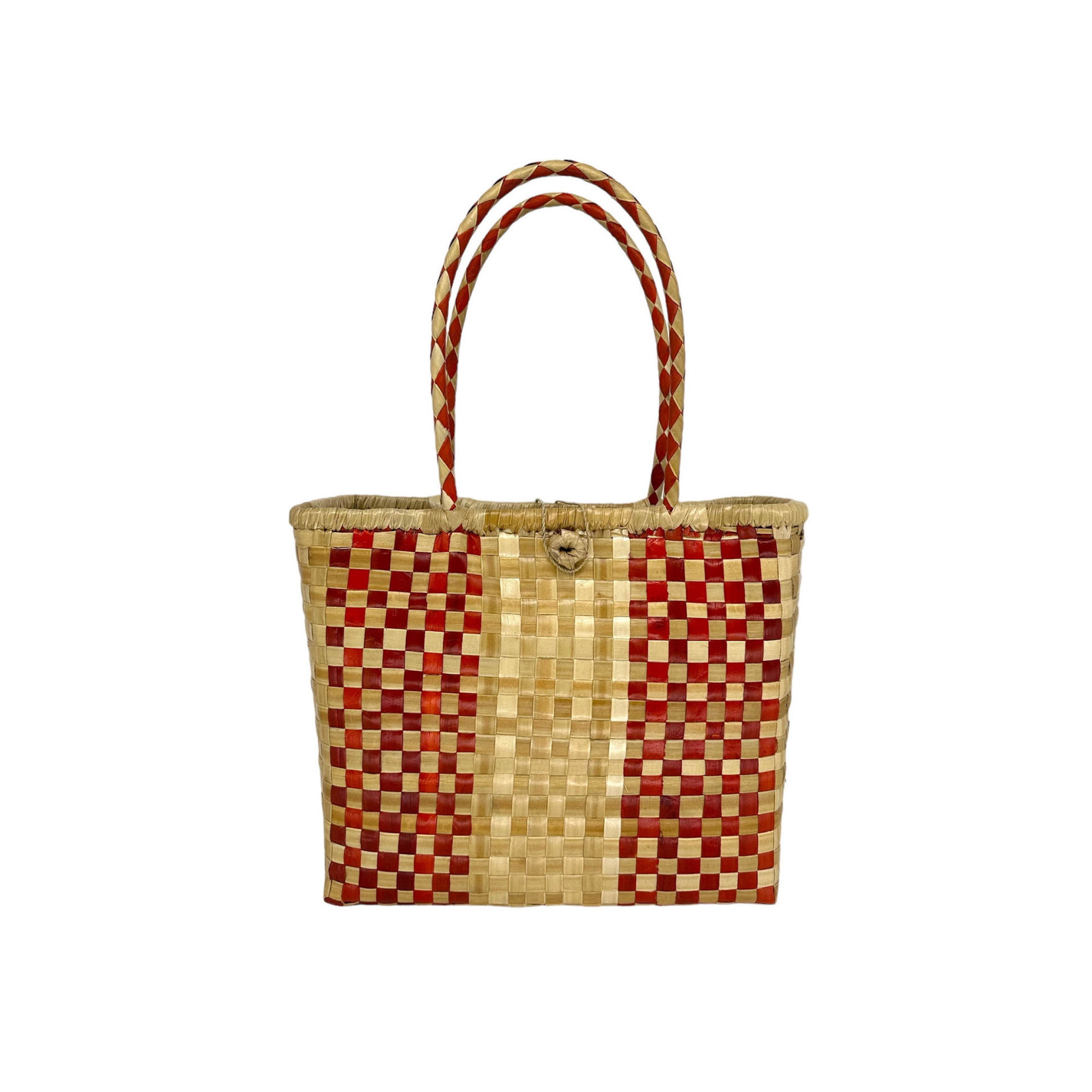 Two Tone Woven Lauhala Hula Bag Hapu'u *AVAILABLE IN 4 SIZES*