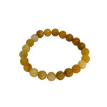 Yellow Jade Gemstone Stretch Bracelet 8mm