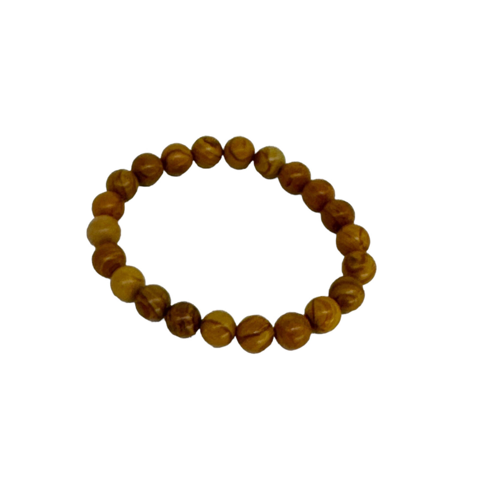 Wood Grain Jasper Gemstone Stretch Bracelet 8mm