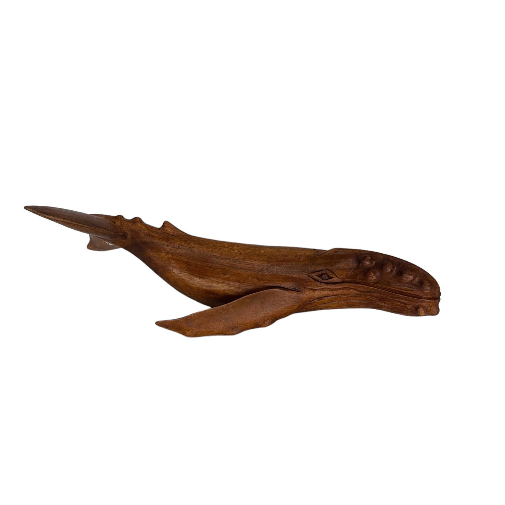 Hand Carved Swimming Whale 50cm
