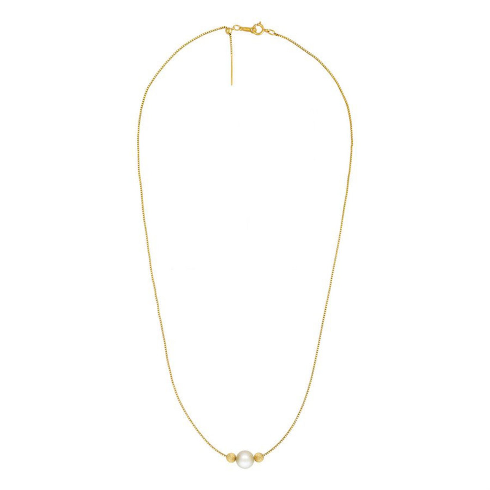 Gold Fill Adjustable Add-A-Bead Box Chain Necklace