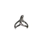 P381 Sterling Silver Open Whale Tail 22mm