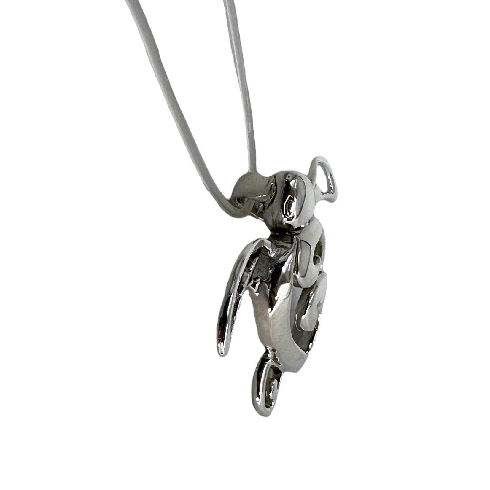P385 Sterling Silver Wave Motif Turtle 24mm x 28mm