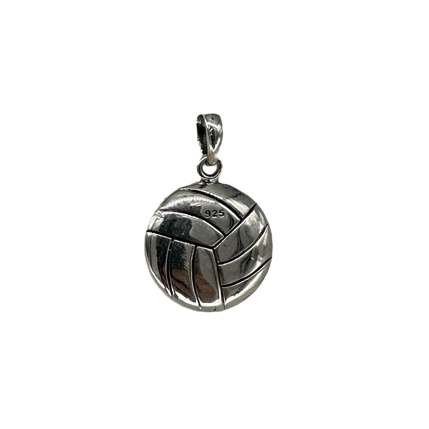 P395 Sterling Silver and Paua Volleyball Pendant Large