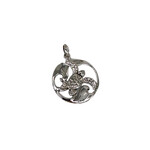 P397 Sterling Silver Turtle and Wave Pendant