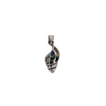 P398 Sterling Silver and Paua Sea Shell Pendant