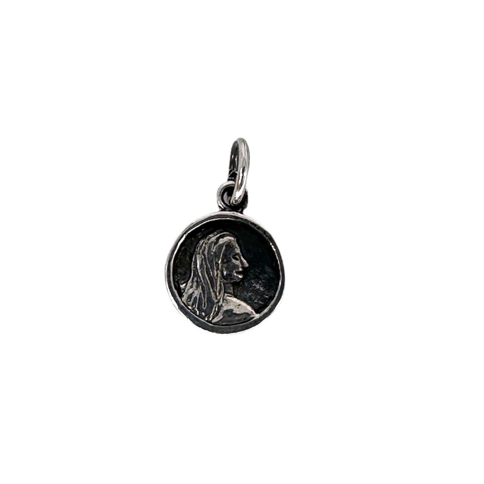 P409 Sterling Silver Virgo Zodiac Sign and Constellation Reversible Pendant