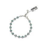 Sterling Silver Adjustable Round Larimar Bracelet Code 275